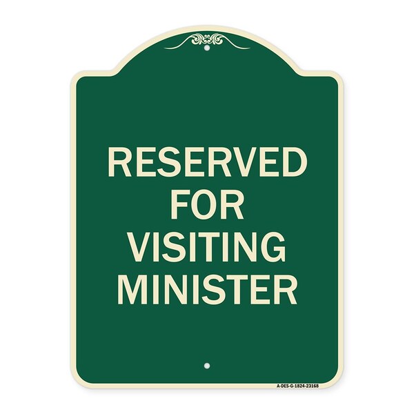 Signmission Reserved for Visiting Ministers Heavy-Gauge Aluminum Architectural Sign, 24" x 18", G-1824-23168 A-DES-G-1824-23168 - main